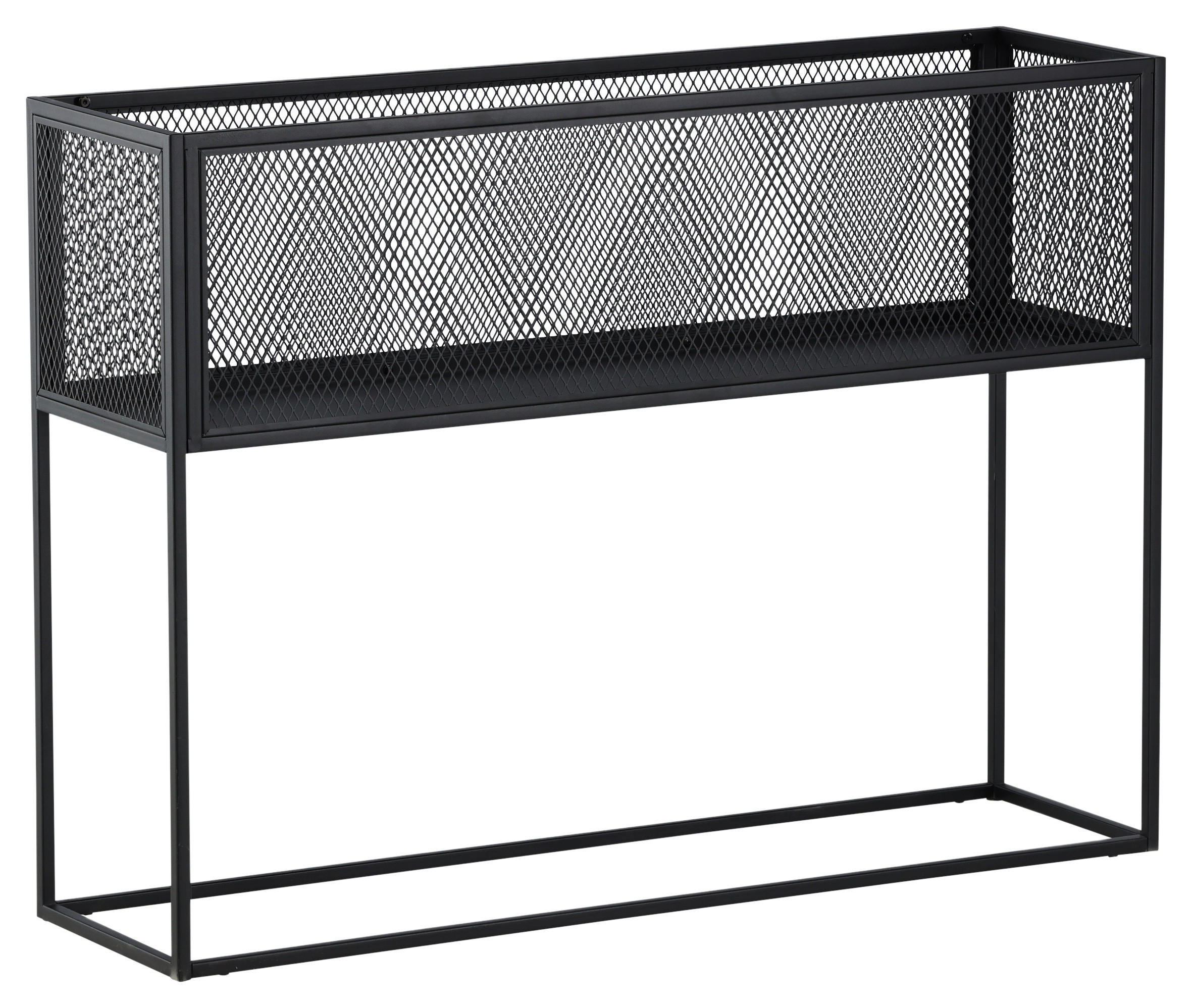 BÜCHERWAND Schwarz - Schwarz, Design, Metall (110/80/30cm) - Livetastic