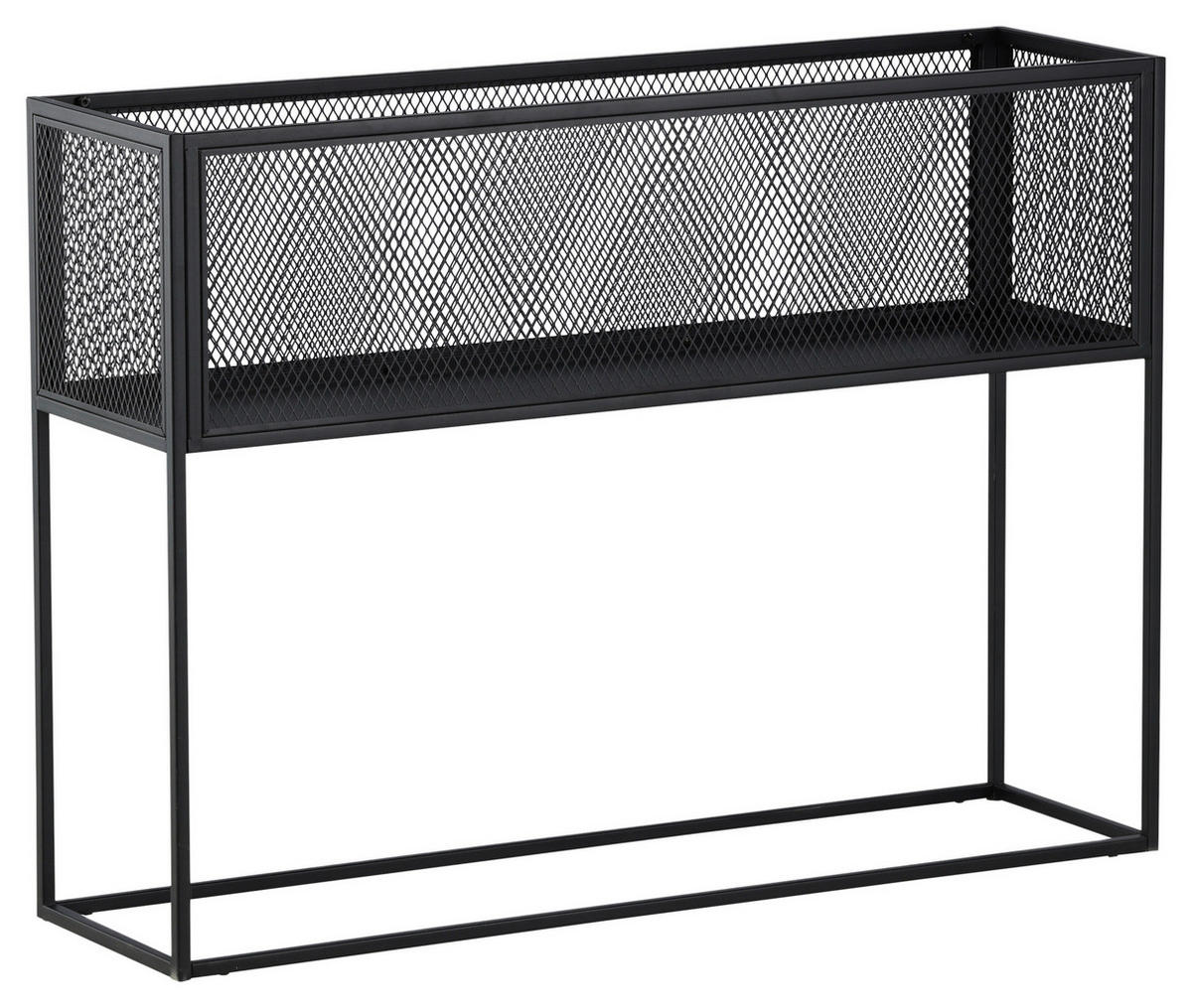 BÜCHERWAND Schwarz  - Schwarz, Design, Metall (110/80/30cm) - Livetastic