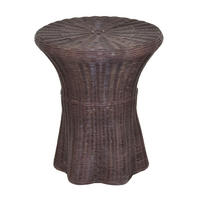 BEISTELLTISCH 44/44/51 cm Rattan massiv Braun rund  - Braun, Natur, Holz (44/44/51cm) - MID.YOU