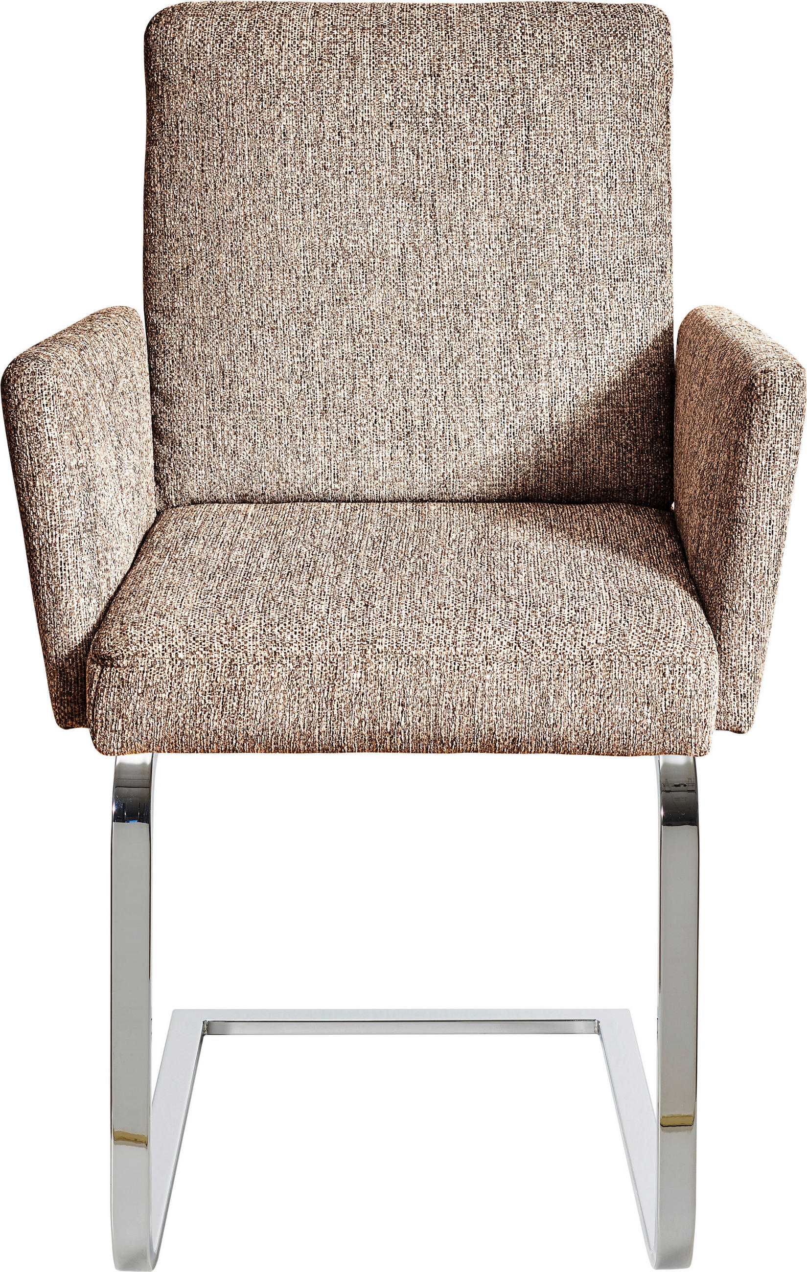 ARMLEHNSTUHL  in Stahl Flachgewebe  - Chromfarben/Orange, Design, Textil/Metall (60/92/60cm) - Dieter Knoll