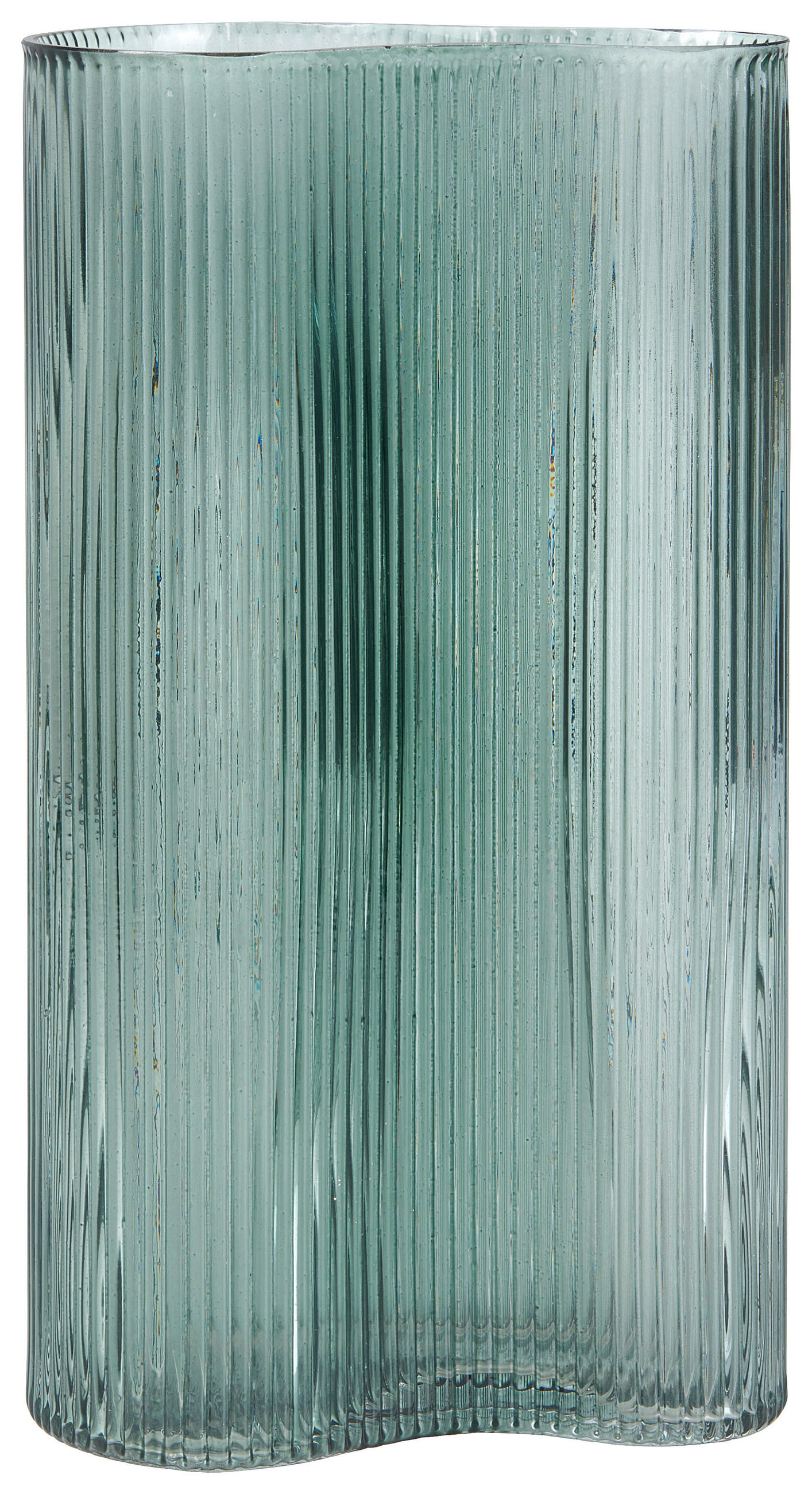 VÁZA 29.5 cm  - zöld, Natur, üveg (16/29,5/10cm) - Ambia Home