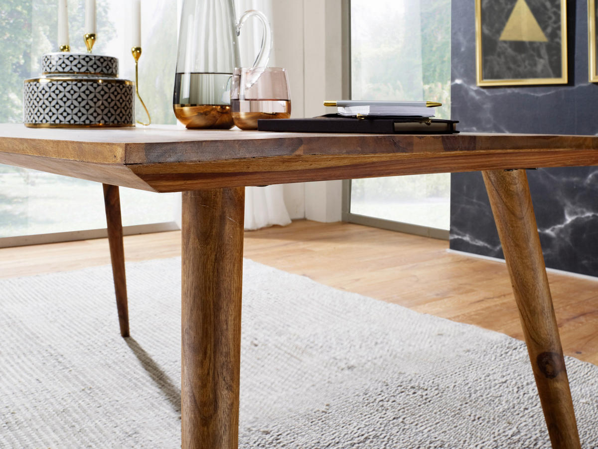 ESSTISCH Sheesham massiv rechteckig Sheeshamfarben  - Sheeshamfarben, Design, Holz (160/80/76cm) - MID.YOU