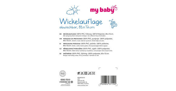 WICKELAUFLAGE  - Weiß, Basics, Kunststoff (85/72cm) - My Baby Lou