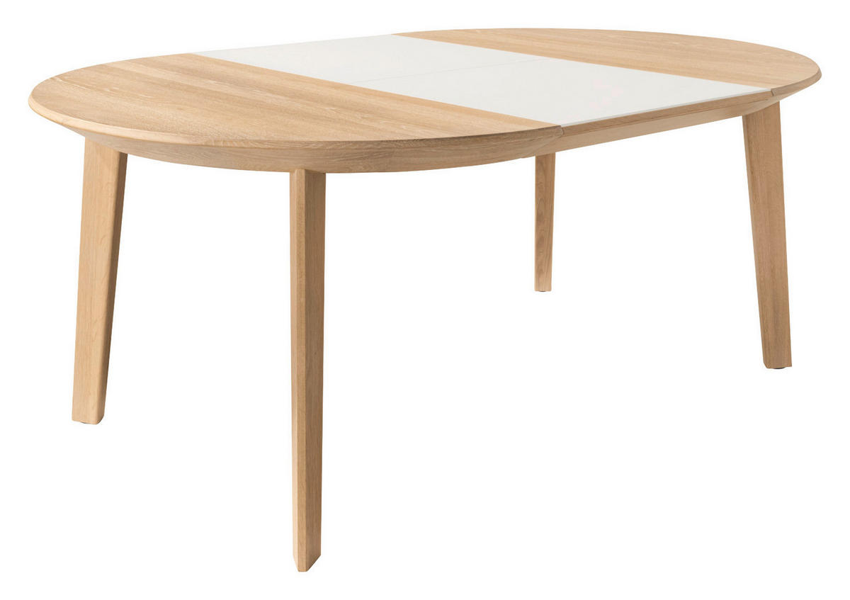 ESSTISCH in Holz, Glas 110(160)/110(160)/75 cm  - Eichefarben, Design, Glas/Holz (110(160)/110(160)/75cm) - Team 7