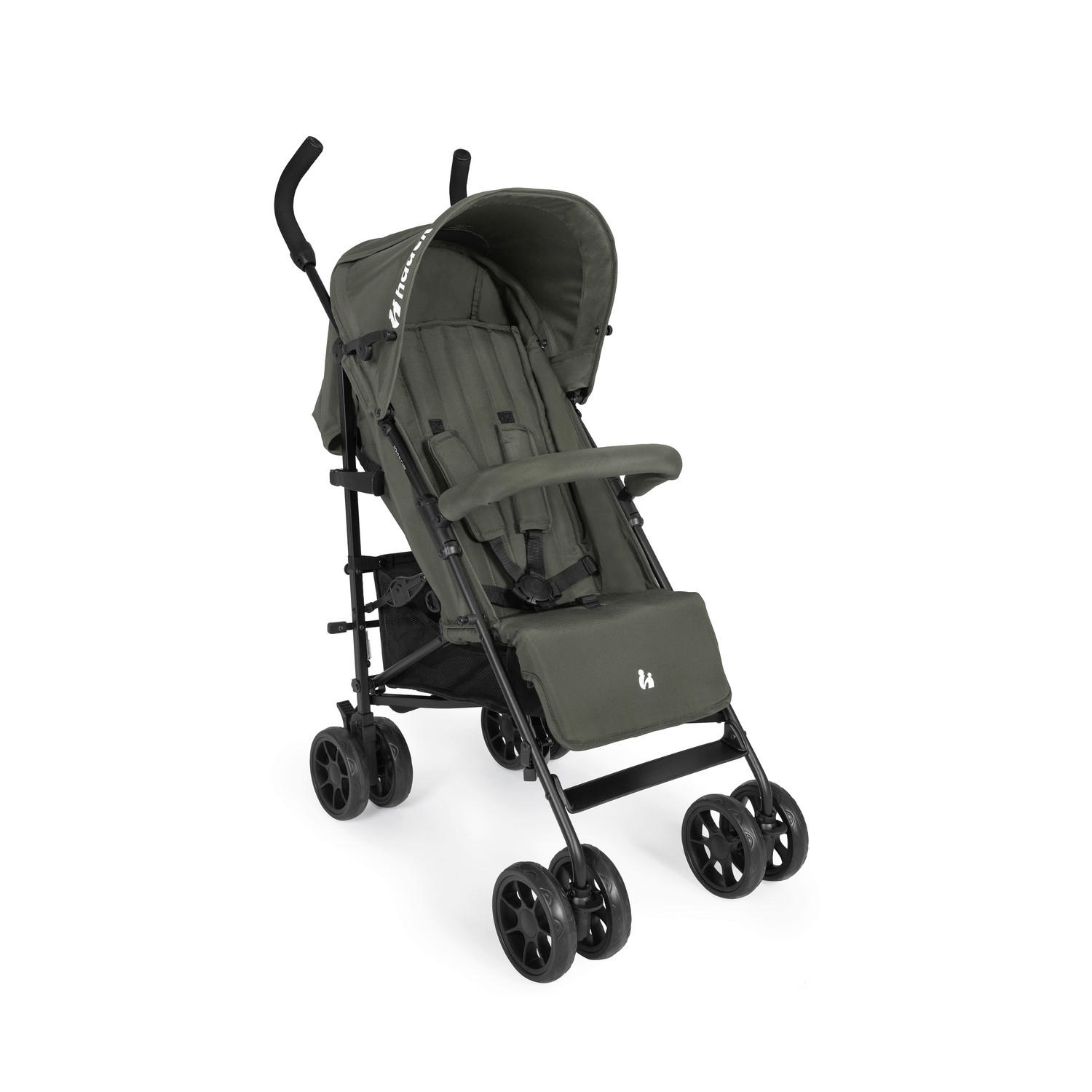 BUGGY Fold N Care  - Olivgrün, Basics (87/47/107cm) - Hauck