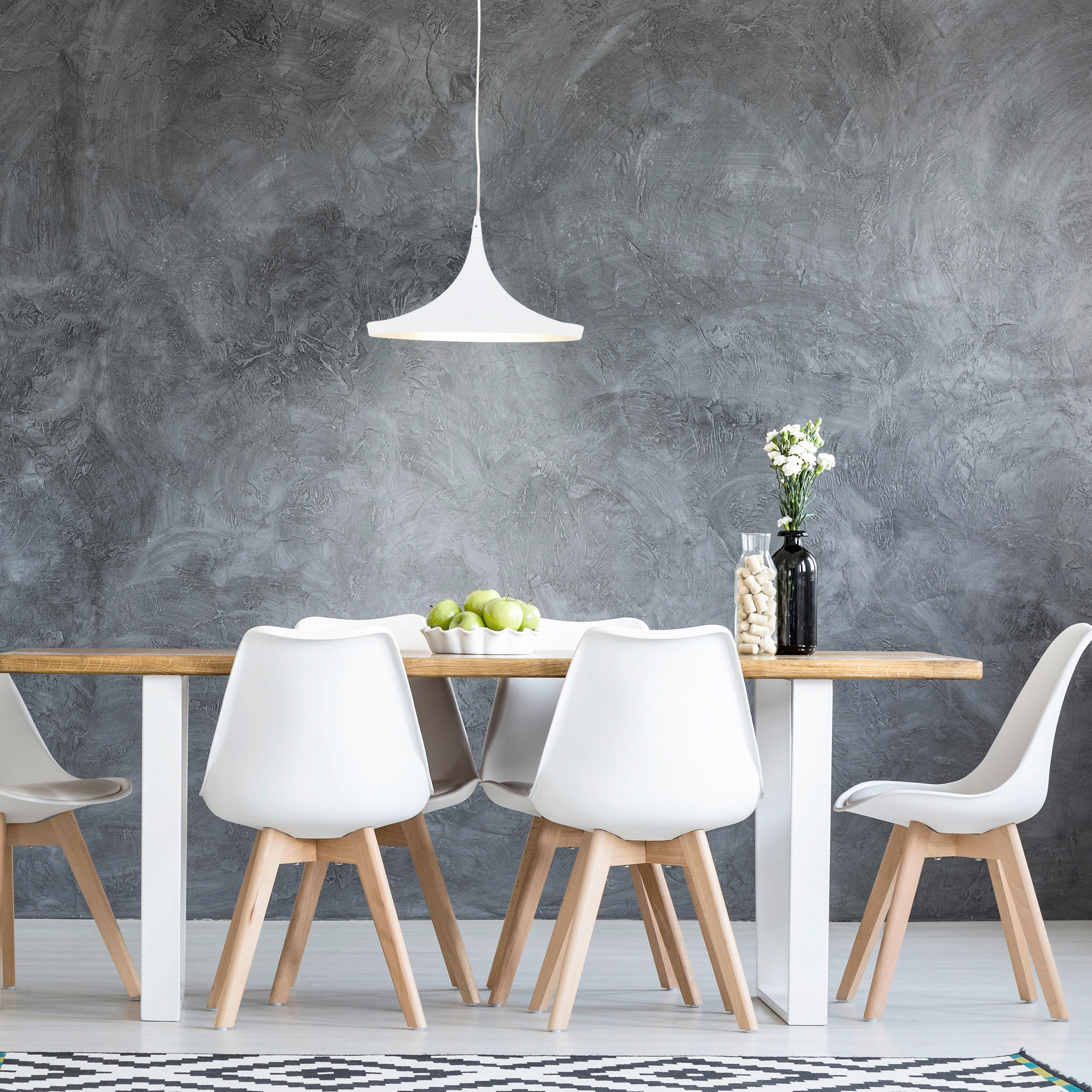 LED-HÄNGELEUCHTE Oslo 37/150 cm   - Weiß, Design, Metall (37/150cm) - Näve