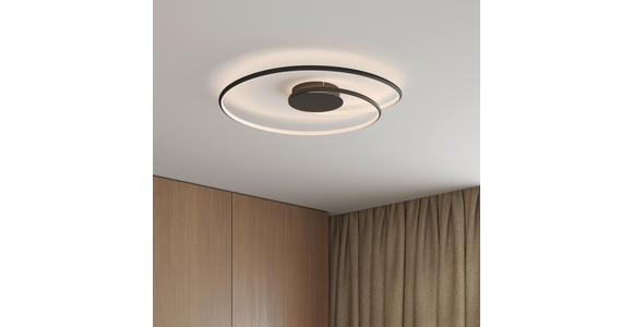LED-DECKENLEUCHTE 67/10 cm - Schwarz, LIFESTYLE, Kunststoff/Metall (67/10cm) - Novel