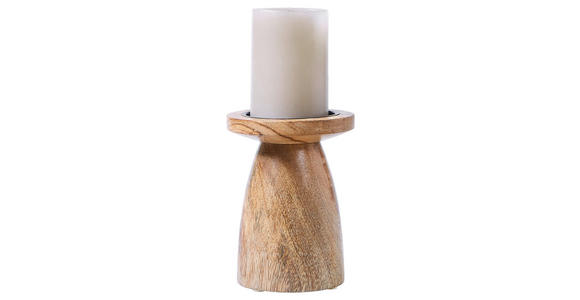 KERZENHALTER - Naturfarben, LIFESTYLE, Holz (11,5/15cm) - Ambia Home