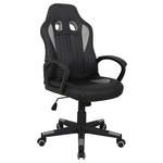 GAMINGSTUHL  in Lederlook, Netzbespannung Schwarz, Hellgrau  - Hellgrau/Schwarz, MODERN, Kunststoff/Textil (56/104-113/64cm) - Carryhome