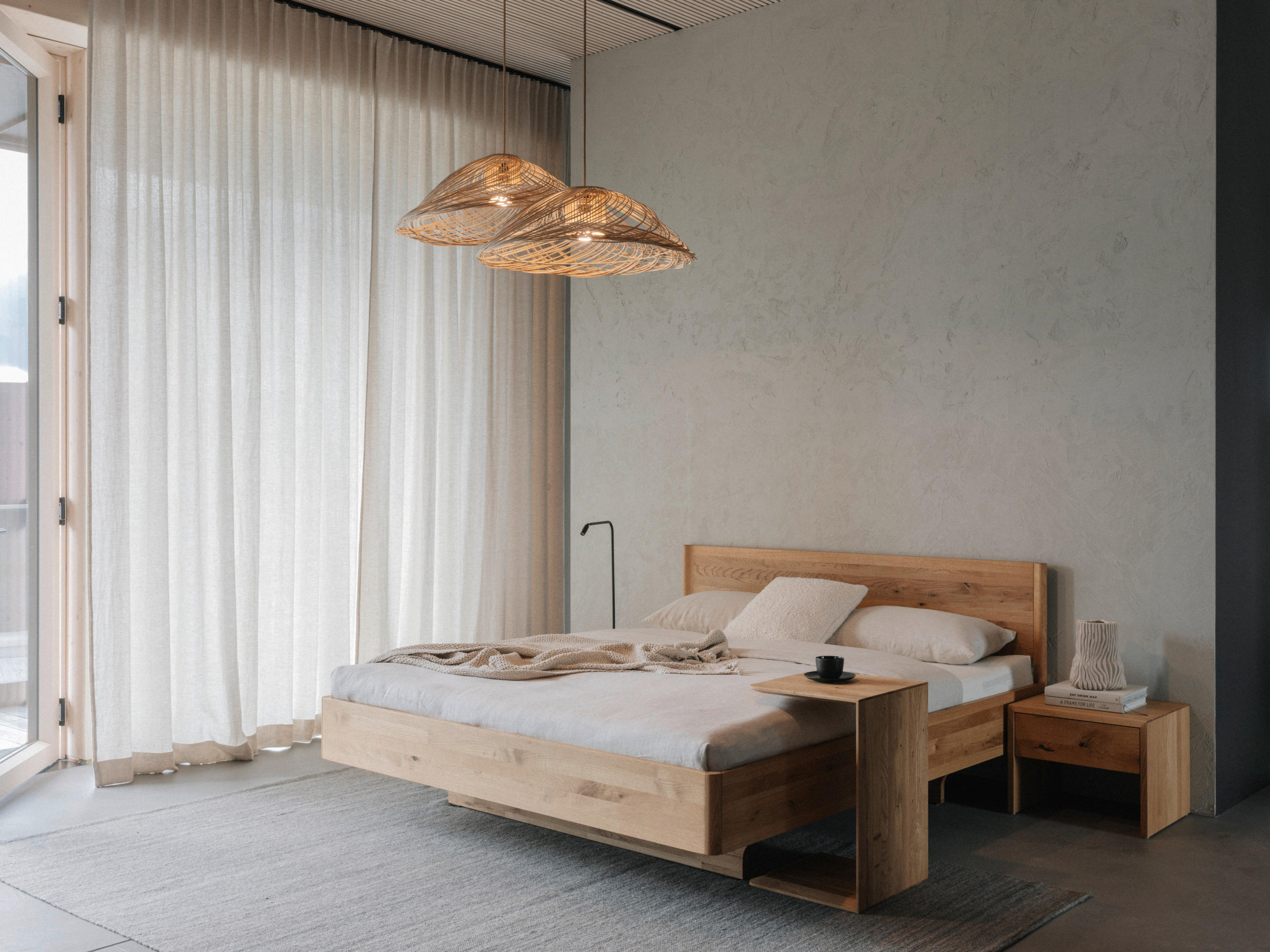 BETT 180/200 cm  in Wildeiche  - Wildeiche, Natur, Holz (180/200cm) - Team 7