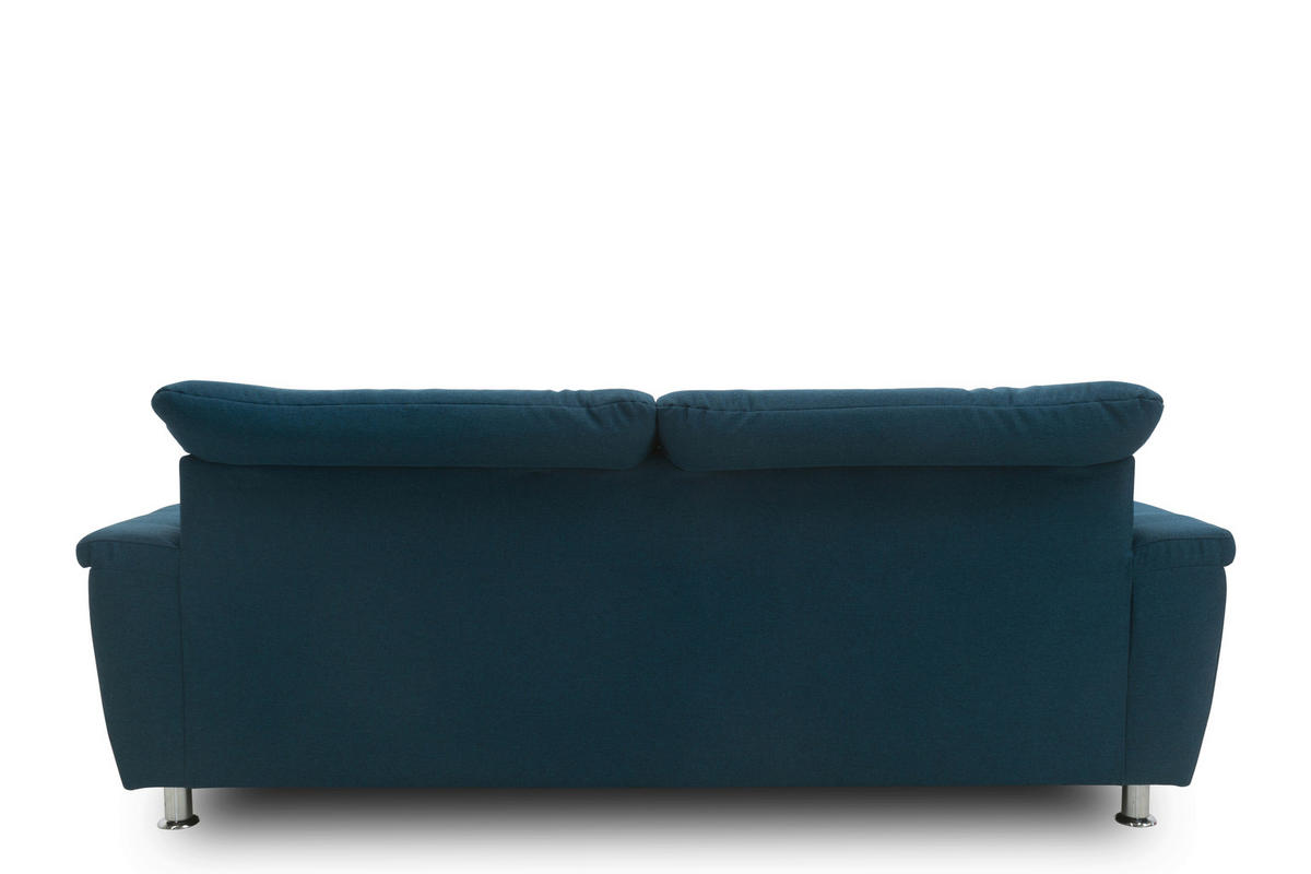 2-SITZER-SOFA Webstoff Dunkelblau  - Chromfarben/Dunkelblau, KONVENTIONELL, Textil/Metall (210/81/97cm) - MID.YOU