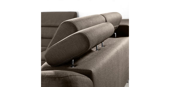 ECKSOFA  in Webstoff Braun  235/280 cm  - Braun, Design, Textil/Metall (235/280cm) - Hom`in