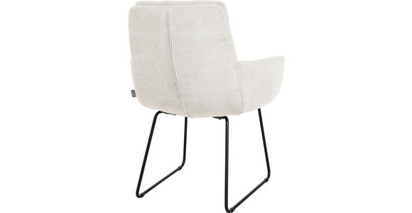 ARMLEHNSTUHL  Stoffauswahl, Typenauswahl, Gestellauswahl Cord  - Schwarz/Weiß, Design, Textil/Metall (63/90/69cm) - Johann Jakob