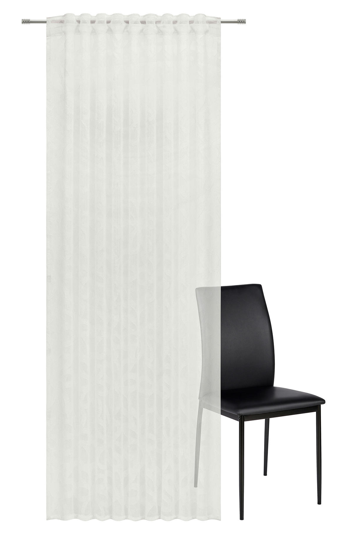 FERTIGVORHANG  halbtransparent   140/245 cm 2 Stück  - Weiß, Basics, Textil (140/245cm) - Esposa