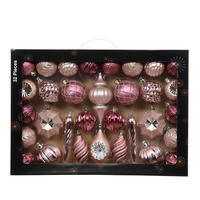 CHRISTBAUMKUGEL-SET 32-teilig  - Pink, LIFESTYLE, Kunststoff (33.5/8/47.3cm)