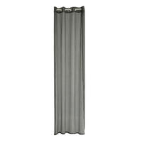 ÖSENVORHANG transparent  - Anthrazit/Silberfarben, Basics, Textil (140/245cm)