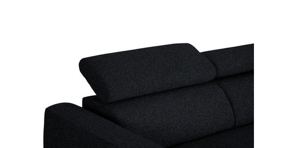 ECKSOFA in Chenille Anthrazit 280/205 cm - Anthrazit/Schwarz, Design, Textil/Metall (280/205cm) - Xora