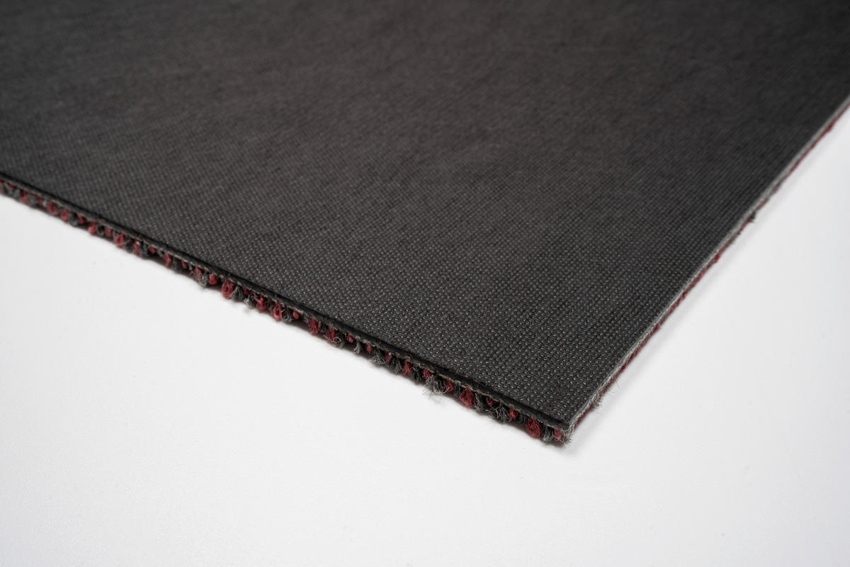 TEPPICHFLIESE 50/50 cm  in Grau, Rot  - Rot/Grau, Basics, Textil (50/50cm)