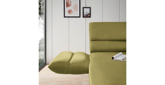 ECKSOFA Hellgrün Flachgewebe  - Schwarz/Hellgrün, Design, Textil/Metall (176-217/279-327cm) - Dieter Knoll