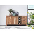 SIDEBOARD 170/80/44 cm  - Schwarz/Akaziefarben, LIFESTYLE, Glas/Holz (170/80/44cm) - Landscape