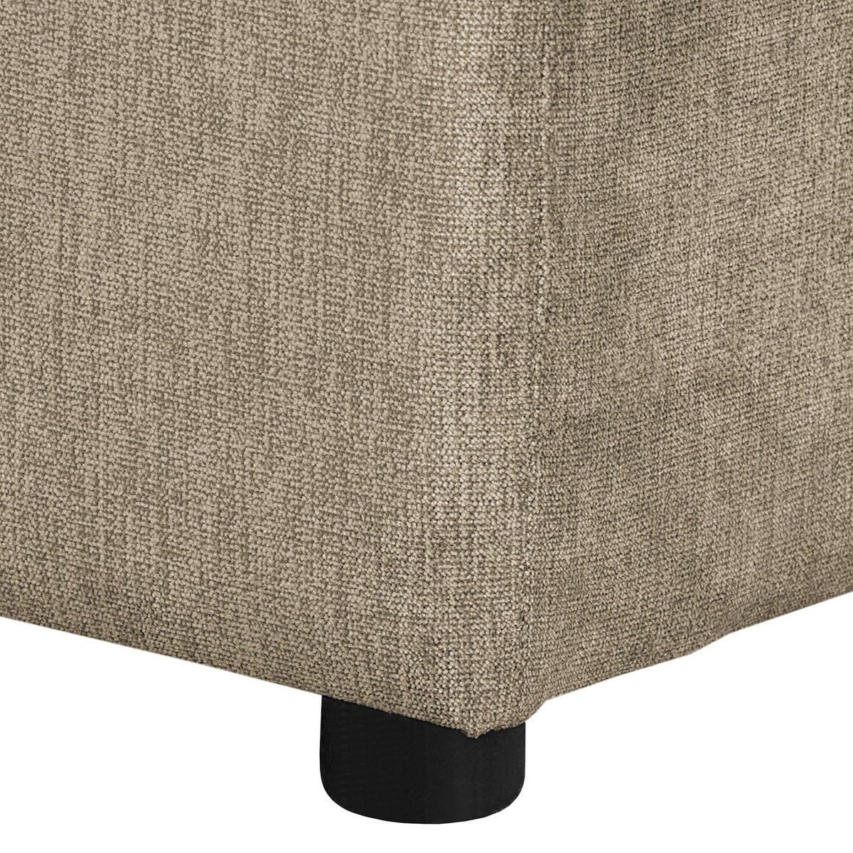 ECKSOFA Naomi Cappuccino Mikrofaser Rückenkissen  - Schwarz/Cappuccino, Design, Kunststoff/Textil (243/284cm) - P & B