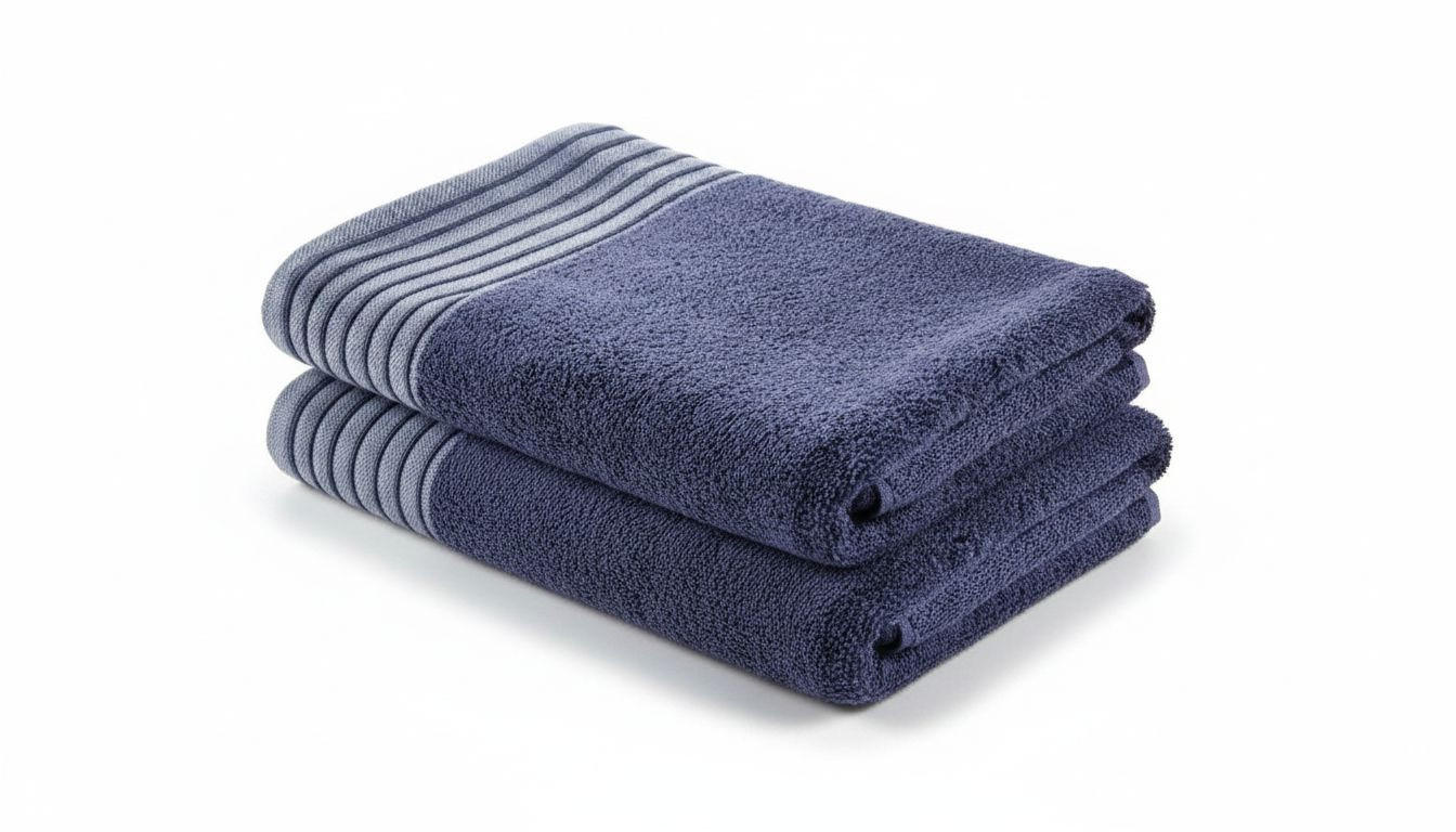 DUSCHTUCHSET Santo Blau 2-teilig  - Blau, Basics, Textil (70/140cm) - Esposa