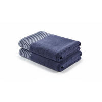DUSCHTUCHSET Santo Blau 2-teilig  - Blau, Basics, Textil (70/140cm) - Esposa
