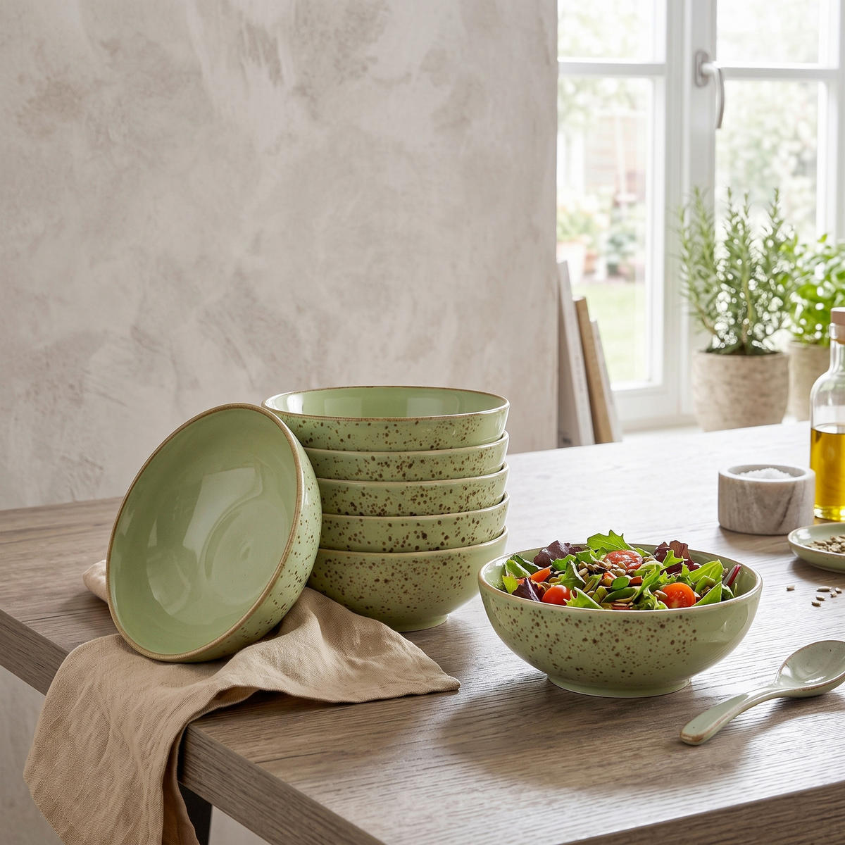 Set De Castroane 16,5 cm  - verde, Trend, ceramică (16,5cm) - Creatable