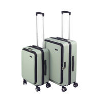 REISEKOFFERSET Grün 2-teilig  - Grün, Basics, Kunststoff/Textil - Novel