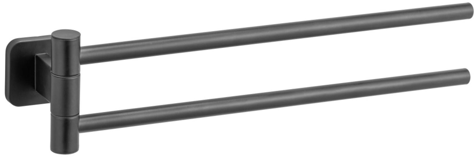 HANDTUCHHALTER Schwarz  - Schwarz, KONVENTIONELL, Metall (5,5/9,5/43cm) - Wenko