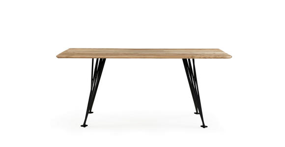 ESSTISCH      - Schwarz/Akaziefarben, Design, Holz/Metall (175/90/76cm) - Landscape