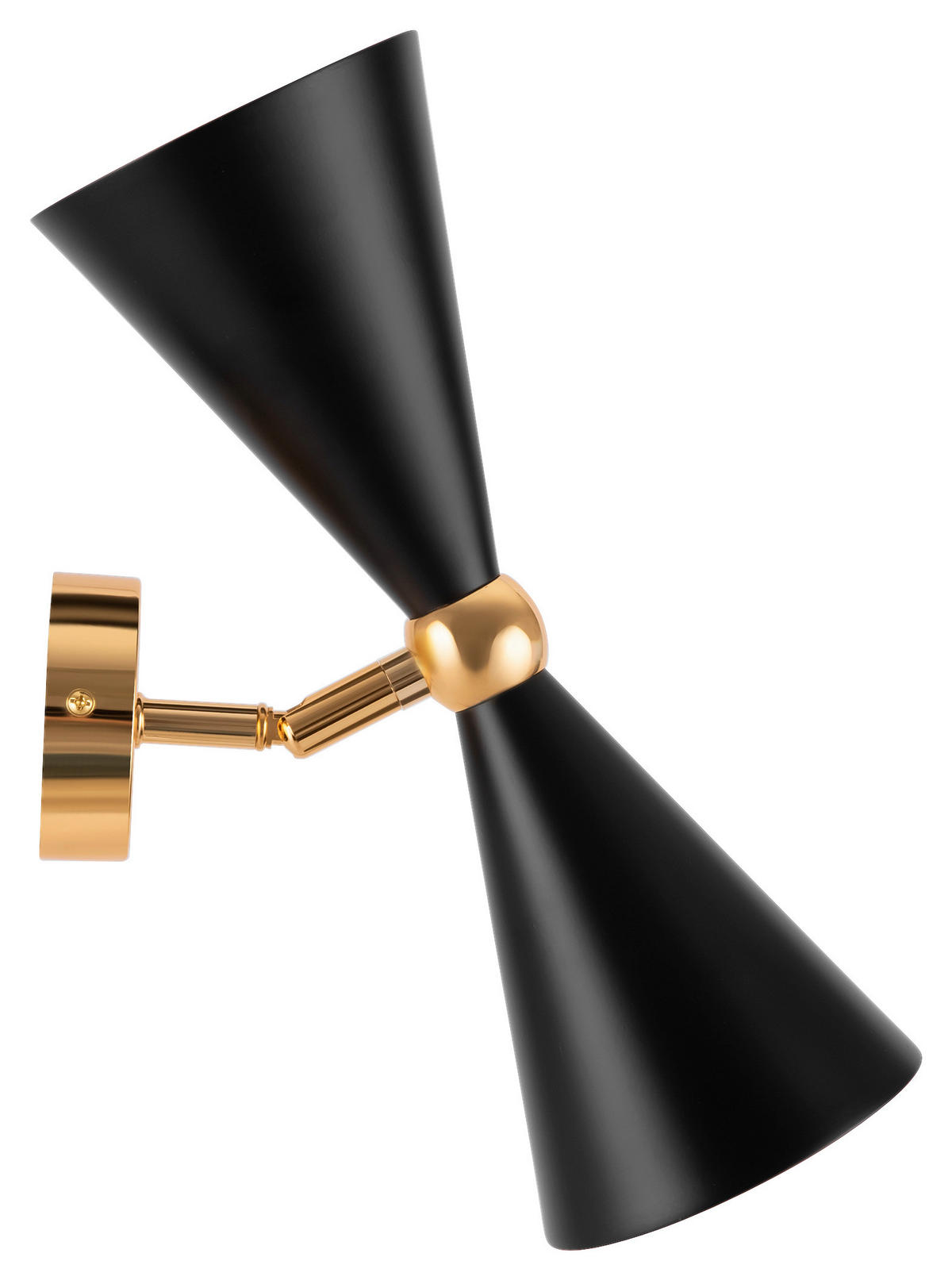 NÁSTĚNNÉ SVÍTIDLO, 18/32 cm  - černá/barvy zlata, Trend, kov (18/32cm)