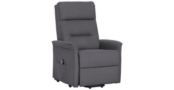 FERNSEHSESSEL in Textil Grau - Schwarz/Grau, KONVENTIONELL, Textil (76/106/82-158cm) - Cantus