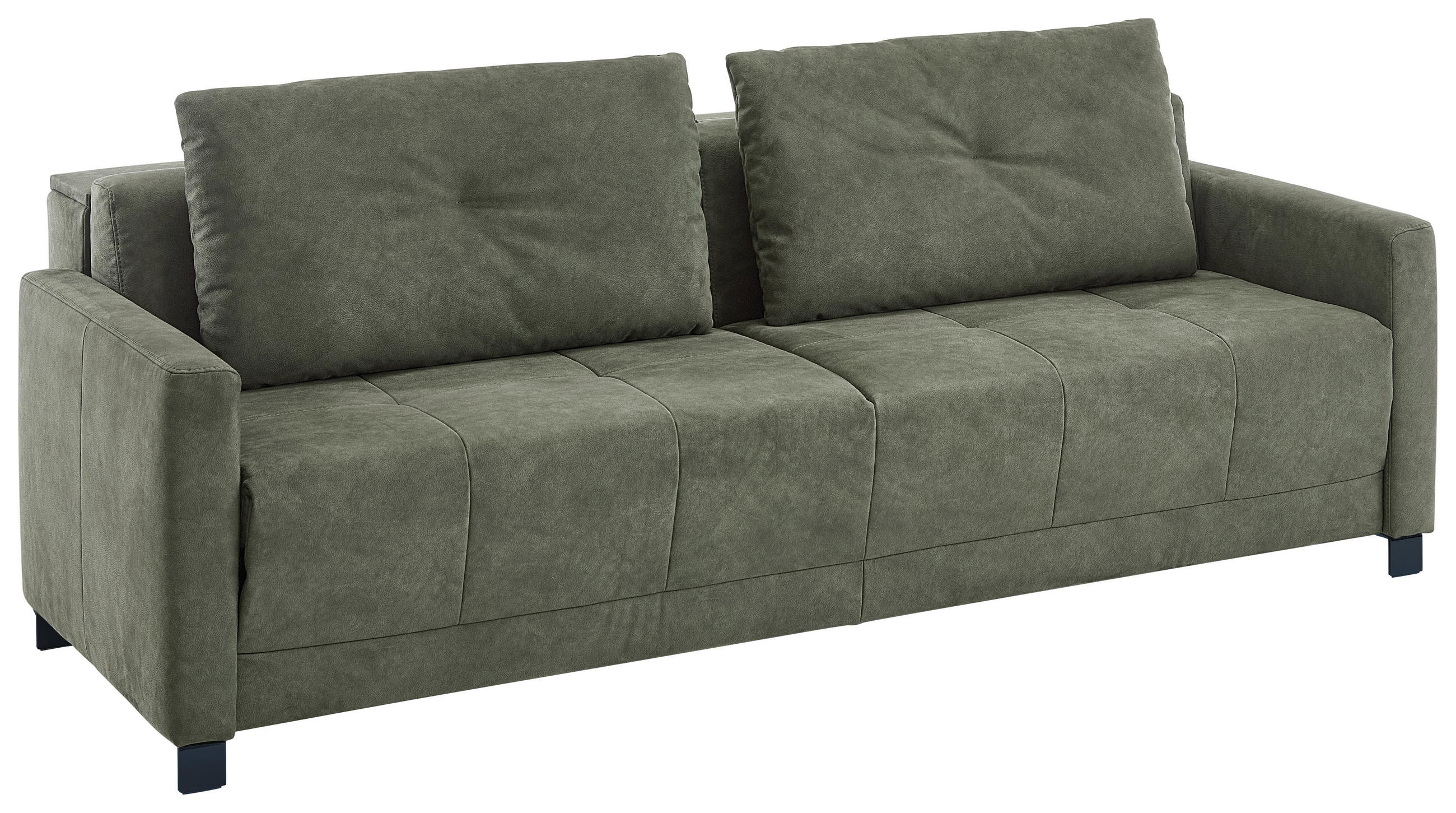 Thumbnail - Dieter Knoll Schlafsofa, Dunkelgrün, Textil, 2-Sitzer, 232x77x116 cm, Made in EU, Schlafen auf Sitzhöhe, Bettfunktion er...