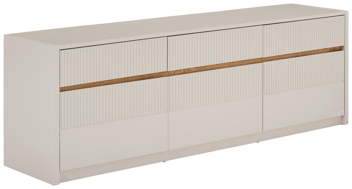 LOWBOARD  in 173/57/40 cm  - Kaschmir/Eichefarben, Trend, Holzwerkstoff (173/57/40cm) - Xora