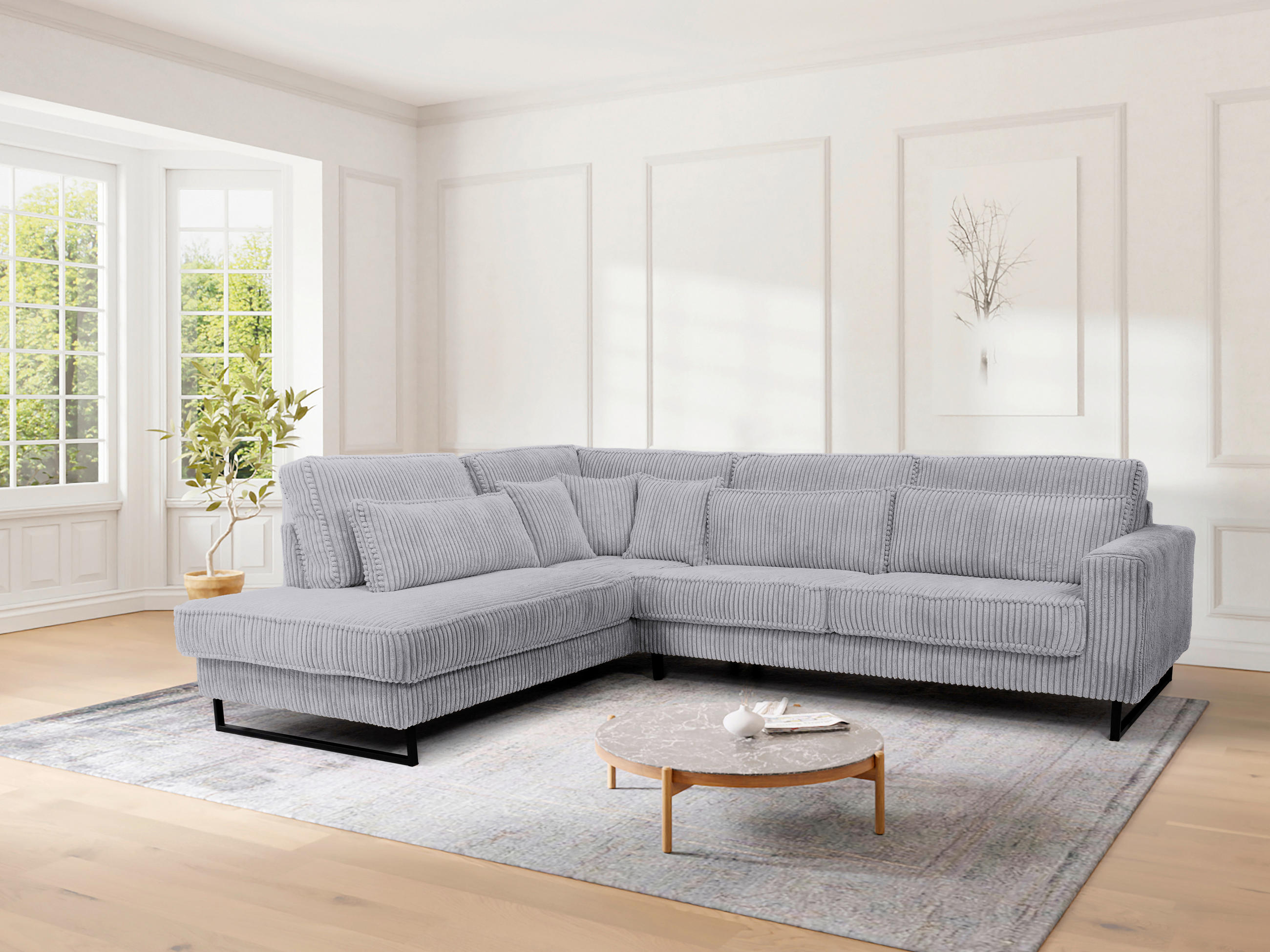 Livetastic ROHOVÁ SEDAČKA, textil, kompozitní dřevo, šedá