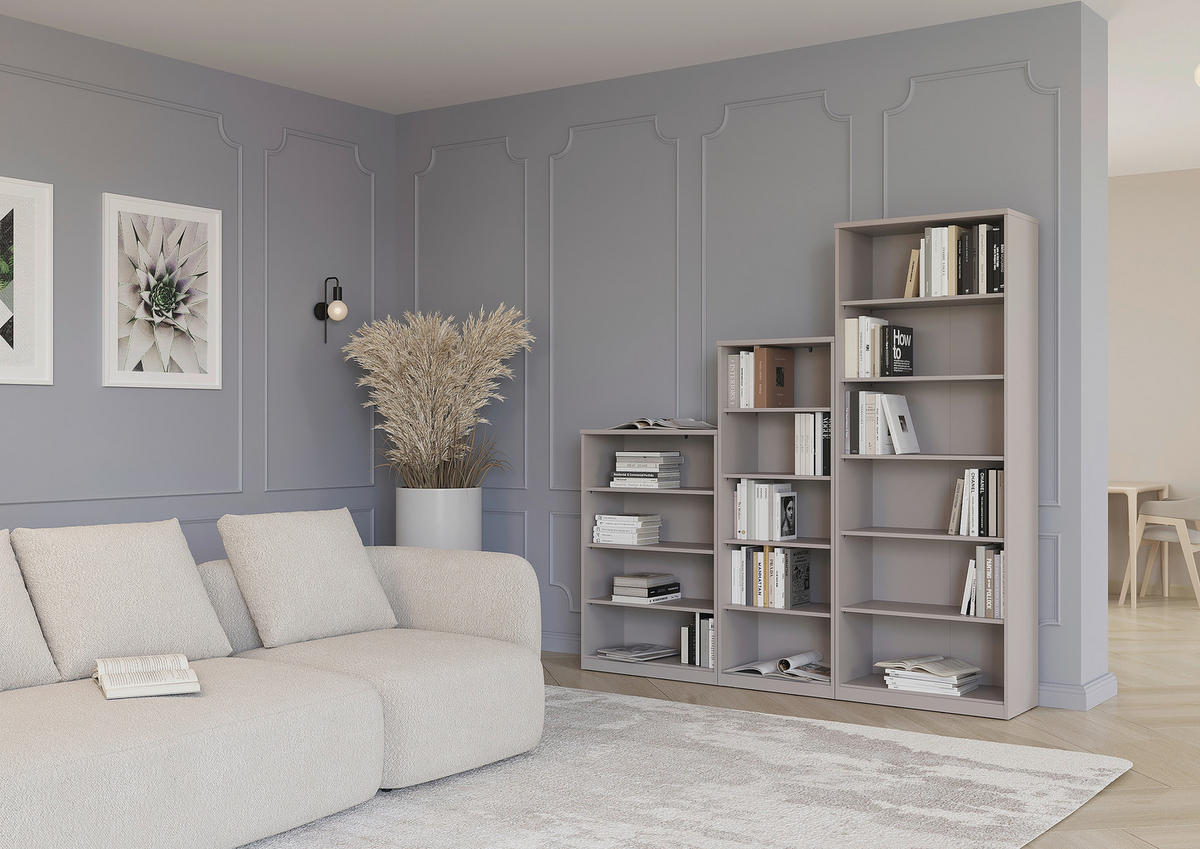 ETAJERĂ  55/148/36 cm cașmir  - cașmir/negru, Basics, material pe bază de lemn (55/148/36cm) - Xora