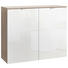 KOMMODE Sonoma Eiche, Weiß - Alufarben/Weiß, Design, Holzwerkstoff/Metall (100/80/42cm) - Carryhome KOMMODE Sonoma Eiche, Weiß - Alufarben/Weiß, Design, Holzwerkstoff/Metall (100/80/42cm) - Carryhome