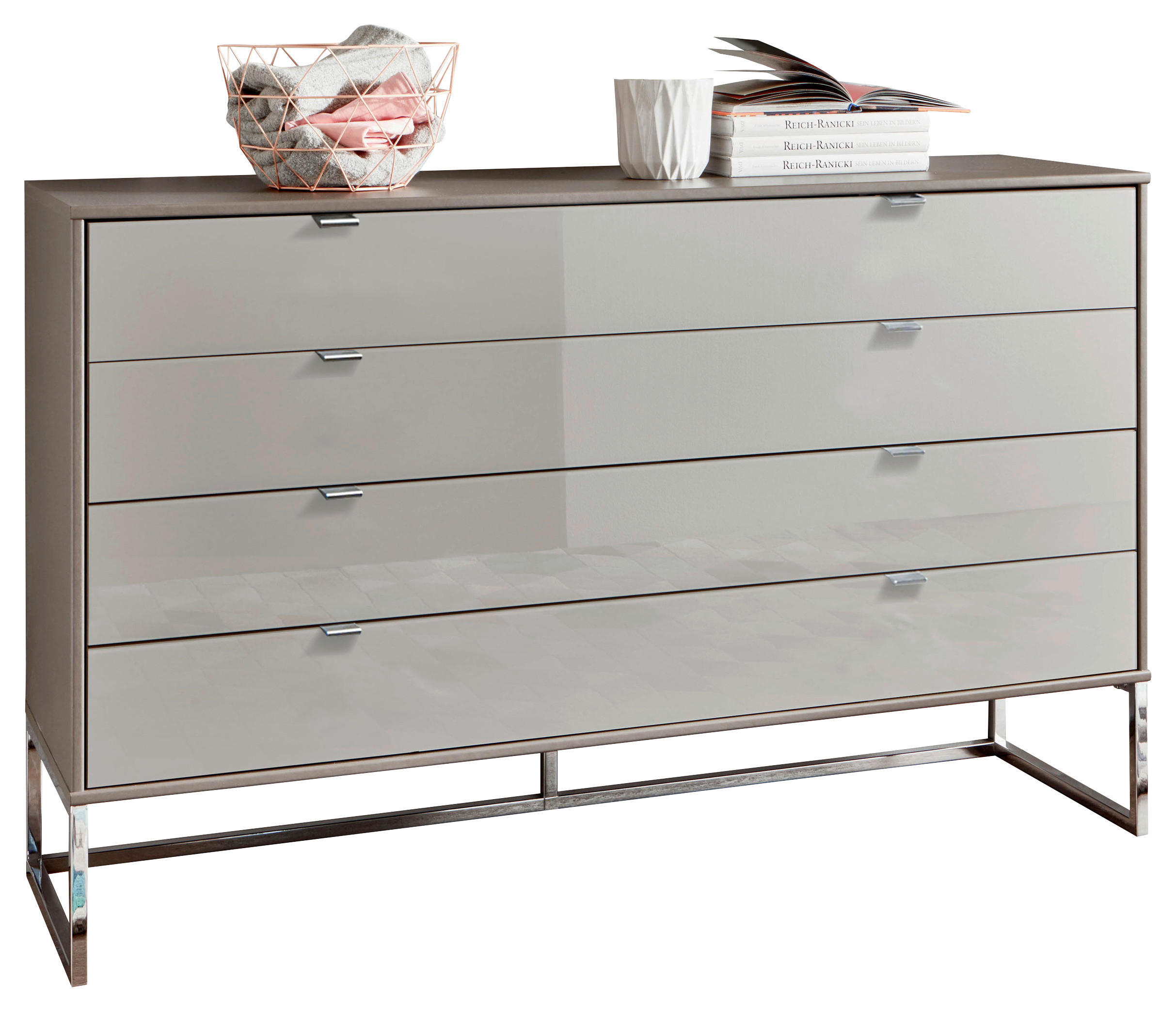 KOMODA,  - Konvencionalno, steklo/leseni material (141/89/43cm) - Dieter Knoll