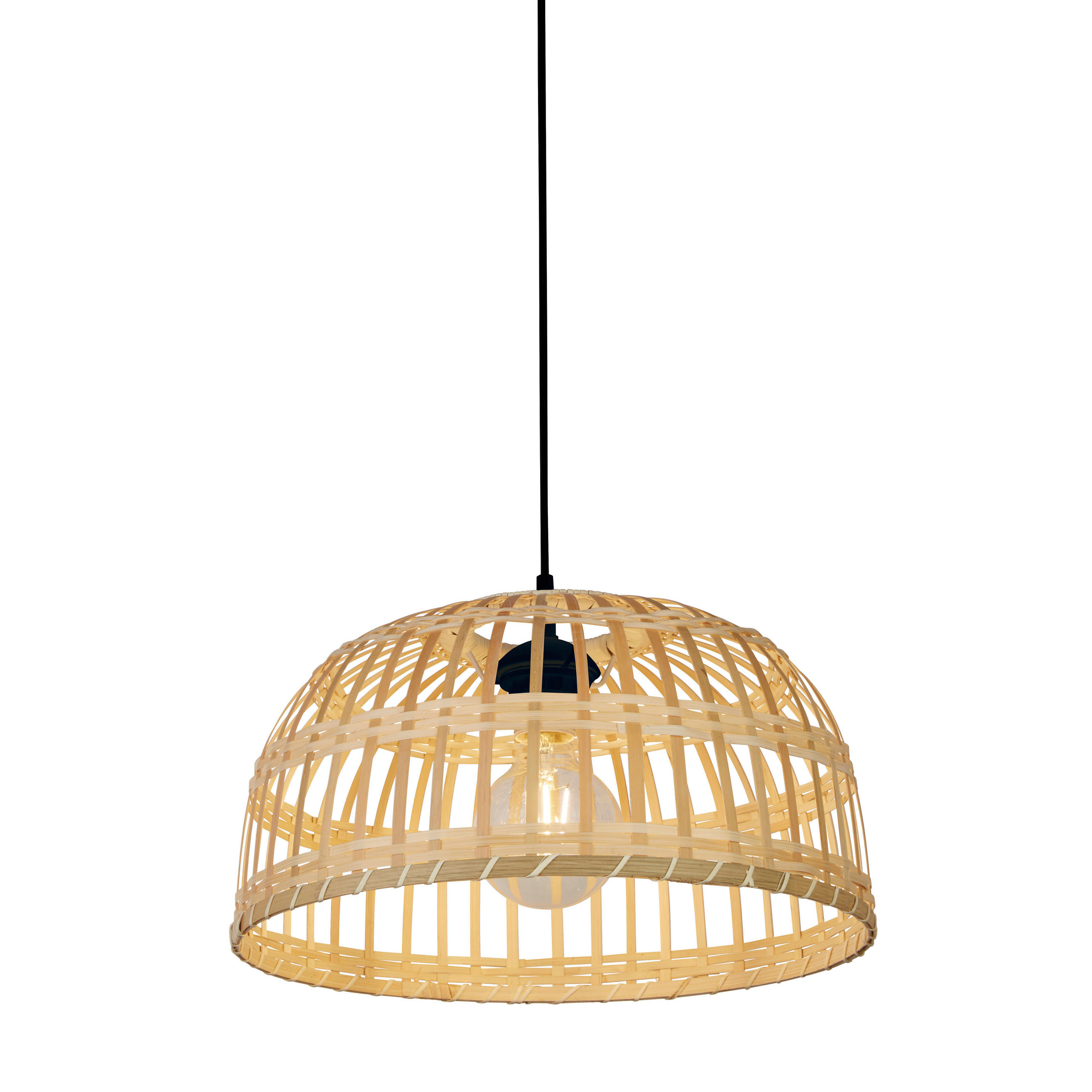 Searchlight Hängeleuchte Bali Natur, Schwarz 40x155x30 cm