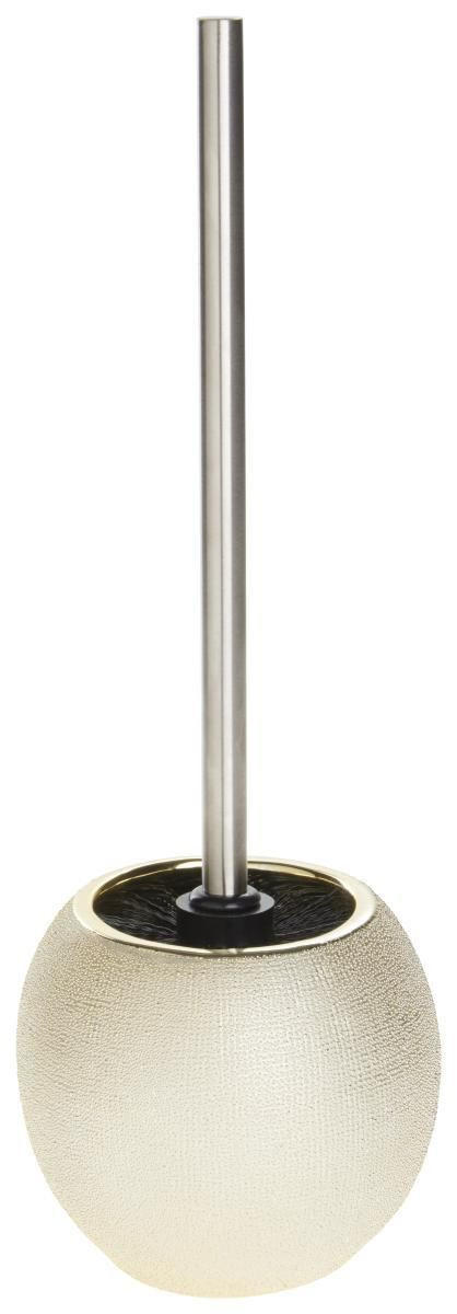 GARNITURĂ DE PERIE PENTRU WC in metal  plastic   - auriu/culoare crom, Basics, ceramică/plastic (12/36cm) - Sadena
