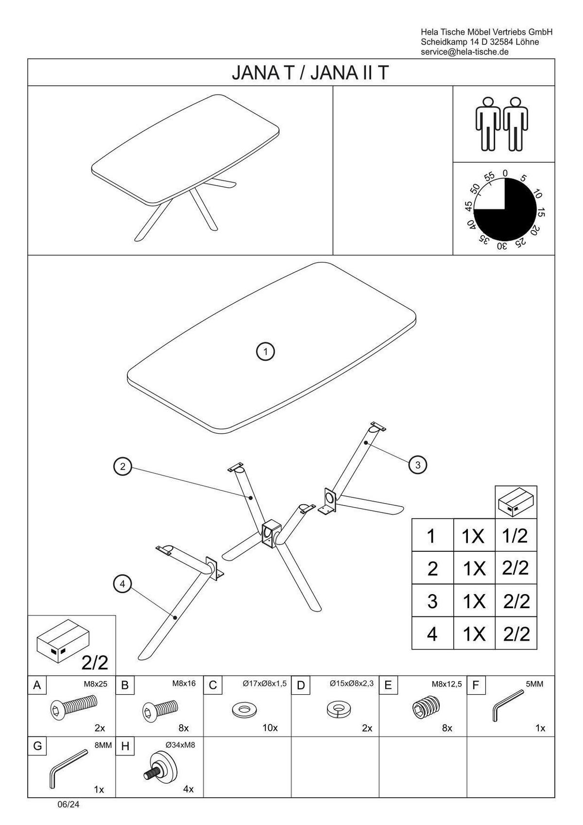ESSTISCH 180/76/100 cm Nachbildung  Metall, Holzwerkstoff bootsförmig Schwarz  - Schwarz, MODERN, Holzwerkstoff/Metall (180/76/100cm) - P & B