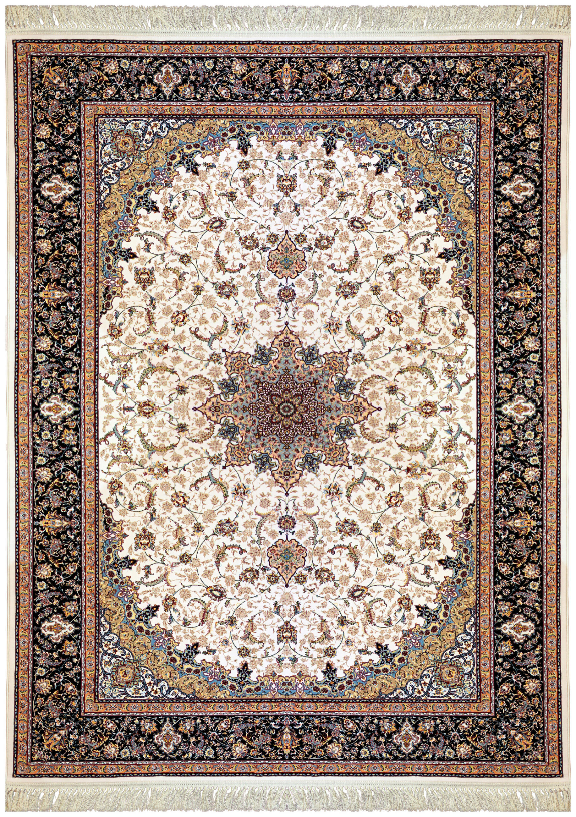 Novel Webteppich Isfahan Crem Mehrfarbig 80x150 cm