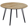 ESSTISCH in Metall, Holzwerkstoff  - Eichefarben/Schwarz, LIFESTYLE, Holzwerkstoff/Metall (120/75/120cm) - Livetastic