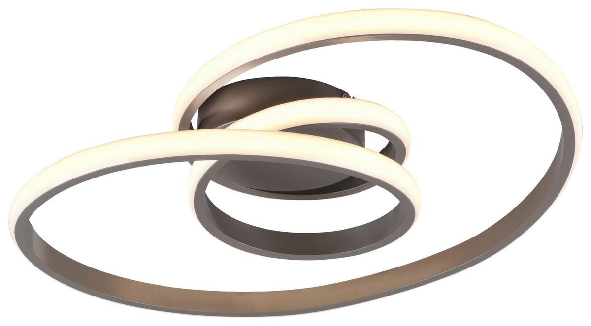 LED-DECKENLEUCHTE     - Nickelfarben, Design, Metall (53/17/43cm) - P & B