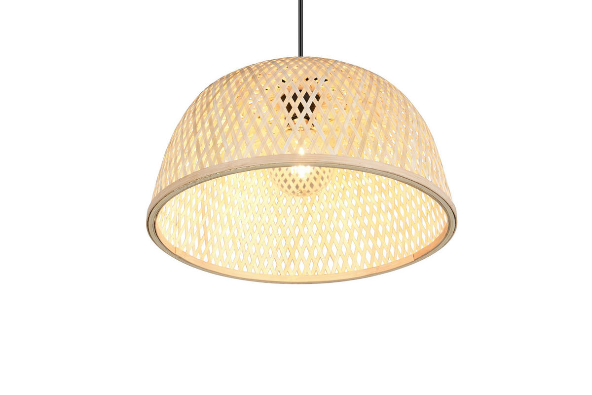 HÄNGELEUCHTE 40/150 cm    - Schwarz/Naturfarben, Natur, Naturmaterialien/Metall (40/150cm)