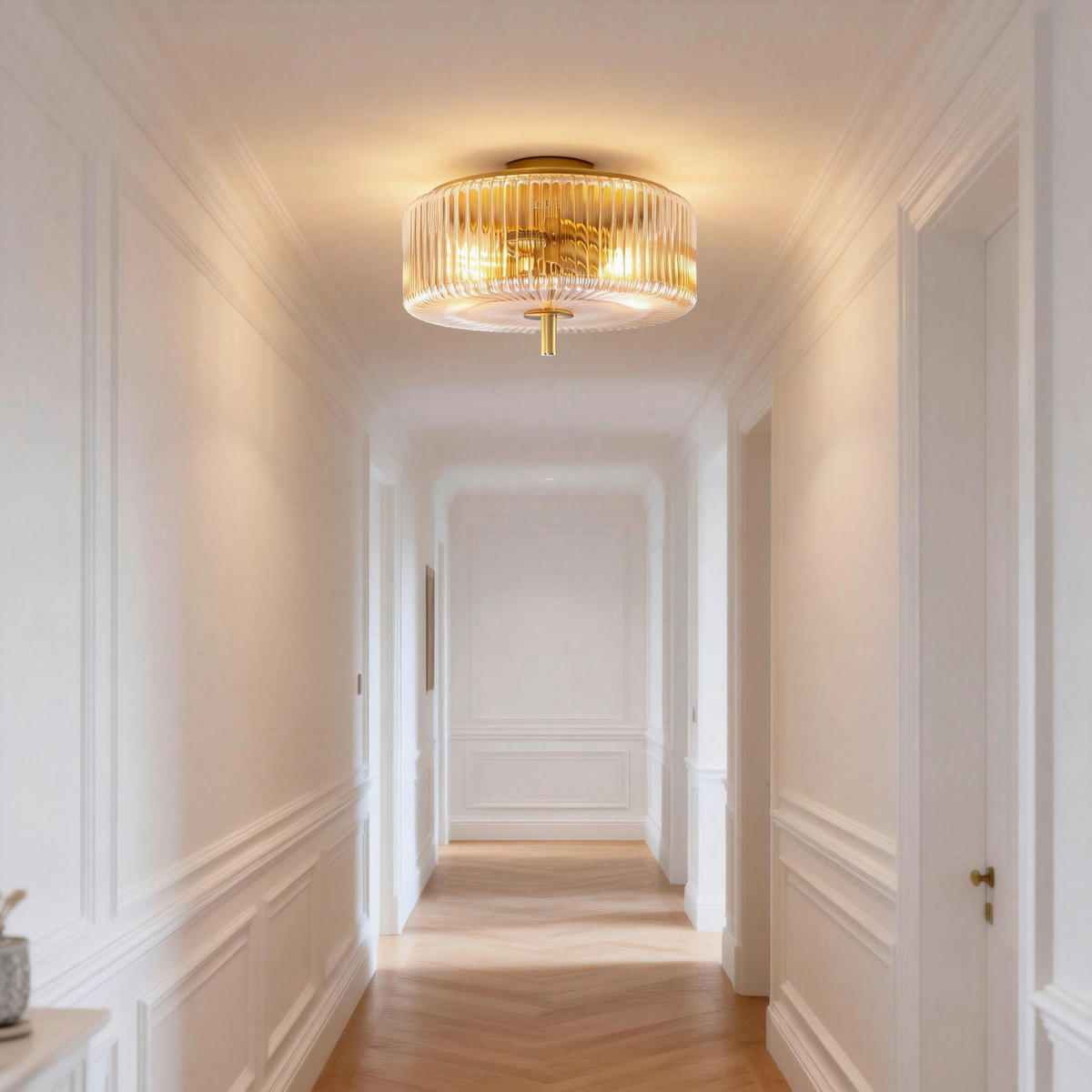 DECKENLEUCHTE  30/18 cm    - Bernsteinfarben, Trend, Glas/Metall (30/18cm) - Collet's Monde