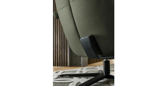 RELAXSESSEL in Leder Dunkelgrün  - Dunkelgrün/Schwarz, Design, Leder/Metall (76/110/86cm) - Dieter Knoll