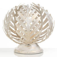 STOLNÁ LAMPA, E27, 25/25 cm  - biela, Natur, kov (25/25cm)