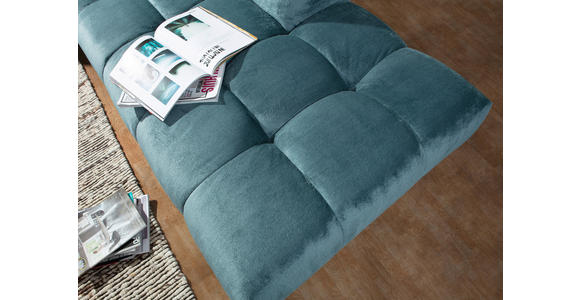 ECKSOFA Petrol Flachgewebe  - Petrol/Schwarz, MODERN, Kunststoff/Textil (235/275cm) - Landscape